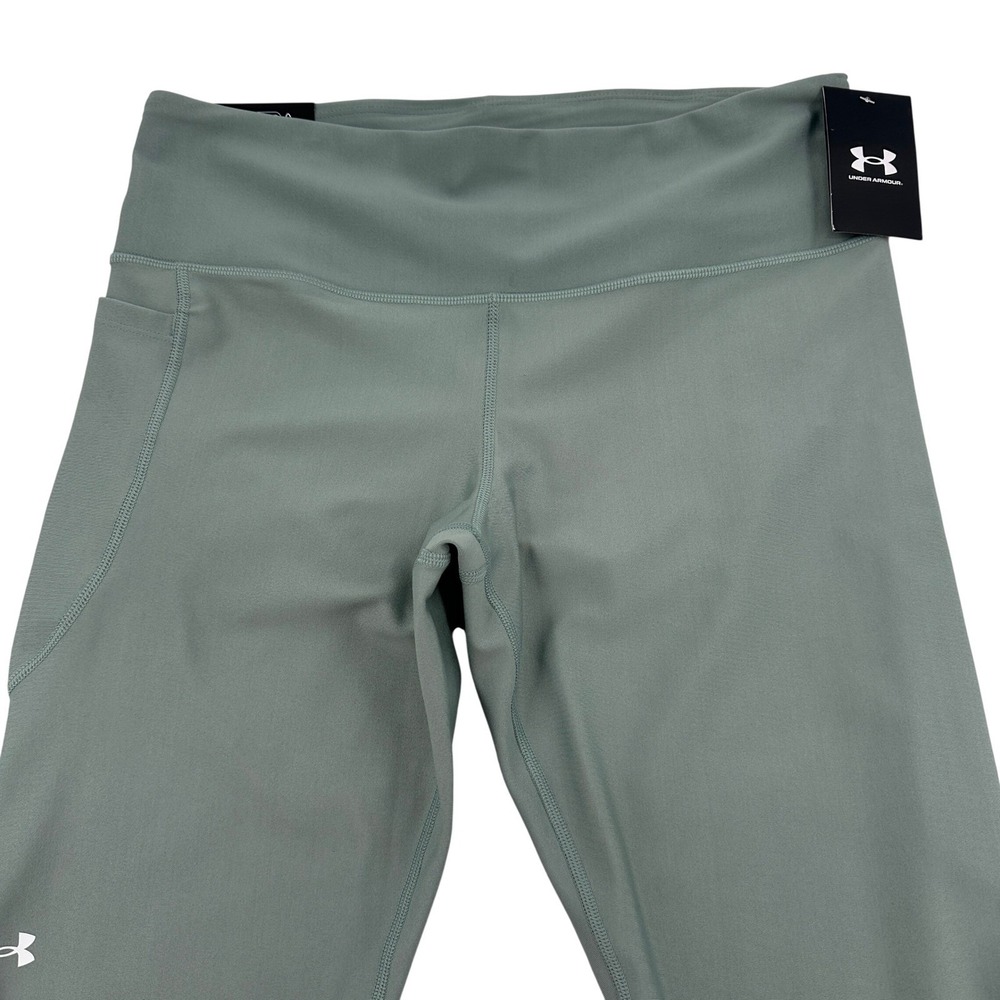 Under Armour Womens XL Tech HiRise Compression Leggings Sage Green Yoga NWT - Picture 3 of 9
